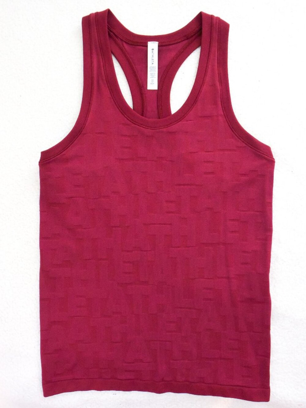 *Athleta* Momentum Logo Seamless Tank Top in Decadent Red/Burgundy - XS - NEW!